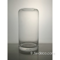 Vase en verre à cylindre haut transparent pour les fleurs